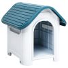 vidaXL Dog House Blue 23.2"x29.5"x26" Polypropylene