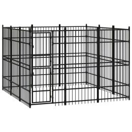 vidaXL Outdoor Dog Kennel Steel 89.2 ftÂ²