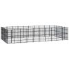 vidaXL Outdoor Dog Kennel Steel 496 ftÂ²