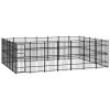 vidaXL Outdoor Dog Kennel Steel 347.2 ftÂ²