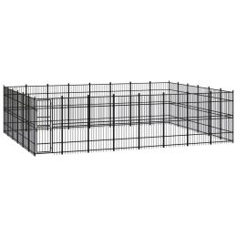 vidaXL Outdoor Dog Kennel Steel 476.2 ftÂ²