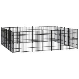 vidaXL Outdoor Dog Kennel Steel 416.7 ftÂ²