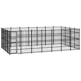 vidaXL Outdoor Dog Kennel Steel 277.7 ftÂ²