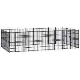 vidaXL Outdoor Dog Kennel Steel 317.4 ftÂ²