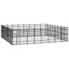 vidaXL Outdoor Dog Kennel Steel 634.9 ftÂ²