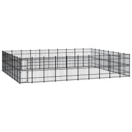 vidaXL Outdoor Dog Kennel Steel 793.6 ftÂ²