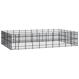 vidaXL Outdoor Dog Kennel Steel 595.2 ftÂ²