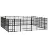 vidaXL Outdoor Dog Kennel Steel 486.1 ftÂ²