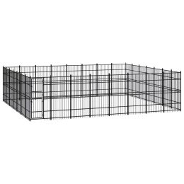 vidaXL Outdoor Dog Kennel Steel 555.5 ftÂ²