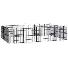 vidaXL Outdoor Dog Kennel Steel 535.7 ftÂ²