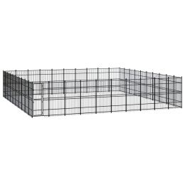 vidaXL Outdoor Dog Kennel Steel 992 ftÂ²