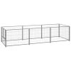 vidaXL Dog Kennel Silver 32.3 ftÂ² Steel