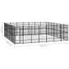 vidaXL Outdoor Dog Kennel Steel 486.1 ftÂ²