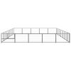 vidaXL Dog Kennel Black 376.7 ftÂ² Steel