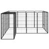 18-Panel Dog Playpen Black 19.7"x39.4" Powder-coated Steel