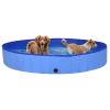 vidaXL Foldable Dog Swimming Pool Blue 78.7"x11.8" PVC