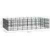 vidaXL Outdoor Dog Kennel Steel 446.4 ftÂ²