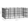 vidaXL Outdoor Dog Kennel Steel 148.8 ftÂ²