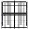 vidaXL Outdoor Dog Kennel Steel 19.8 ftÂ²