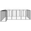 26-Panel Dog Playpen Black 19.7"x39.4" Powder-coated Steel