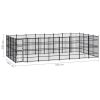 vidaXL Outdoor Dog Kennel Steel 317.4 ftÂ²