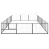 vidaXL Dog Kennel Black 290.6 ftÂ² Steel