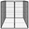 12-Panel Dog Playpen Black 19.7"x39.4" Powder-coated Steel