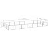 vidaXL Dog Kennel Silver 266.0 ftÂ² Steel