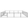 vidaXL Dog Kennel Black 301.4 ftÂ² Steel