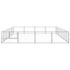 vidaXL Dog Kennel Silver 301.4 ftÂ² Steel