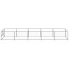 vidaXL Dog Kennel Silver 53.8 ftÂ² Steel