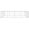 vidaXL Outdoor Dog Kennel Galvanized Steel 299.2"x299.2"x72.8"