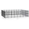 vidaXL Outdoor Dog Kennel Steel 476.2 ftÂ²