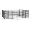 vidaXL Outdoor Dog Kennel Steel 277.7 ftÂ²