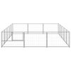 vidaXL Dog Kennel Silver 161.5 ftÂ² Steel