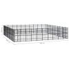 vidaXL Outdoor Dog Kennel Steel 992 ftÂ²