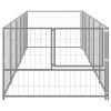 vidaXL Dog Kennel Silver 53.8 ftÂ² Steel