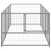 vidaXL Dog Kennel Silver 32.3 ftÂ² Steel