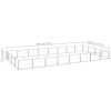 vidaXL Dog Kennel Silver 344.4 ftÂ² Steel