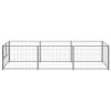 vidaXL Dog Kennel Silver 32.3 ftÂ² Steel