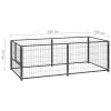 vidaXL Dog Kennel Black 78.7"x39.4"x27.6" Steel