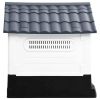 vidaXL Dog House Gray 22.4"x26.8"x26" Polypropylene