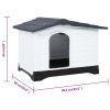 vidaXL Dog House Gray 35.6"x26.8"x26" Polypropylene