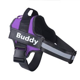 Dog Harness No Pull Reflective Breathable Adjustable Pet (Option: Purple-XL)