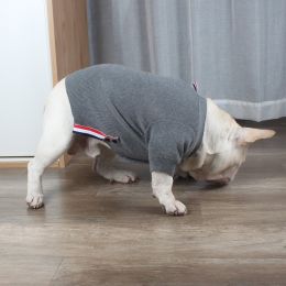 Christmas Pet Dog Clothes Autumn And Winter Sweater TeddyFrench Bulldog British Bucket Corgi Cat Sweater (Option: Grey-XL)