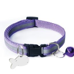 Nylon Reflective Collar Dog Cat (Option: Purple-S)