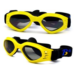 Goggles For Dogs Pet Sunglasses UV Protection UV400 Lens Multiple Colors (Color: Yellow)