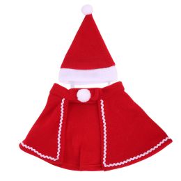 Pet Dog Cloak Hat Red Dress Suit (Option: Pet Cloak Set)