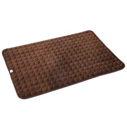 Double-sided Thermal Dog Bed Matching (Option: Brown-L)