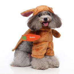 European And American Pet Products Clothing (Option: PF74 Brown Rabbit-S)